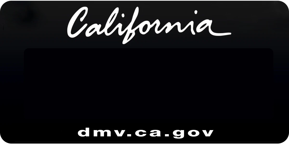 California Black & White license plate visualization