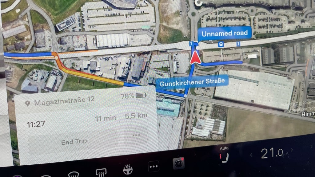 Tesla Navigation Improvements feature in update 2025.8.3