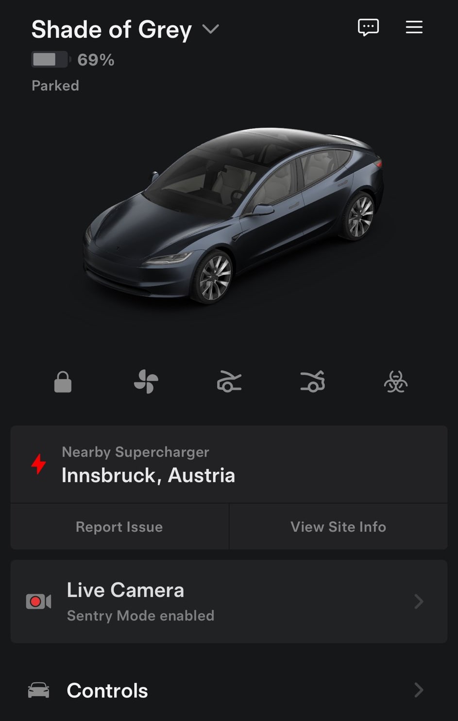 Tesla Supercharger Info feature in update 4.44.0