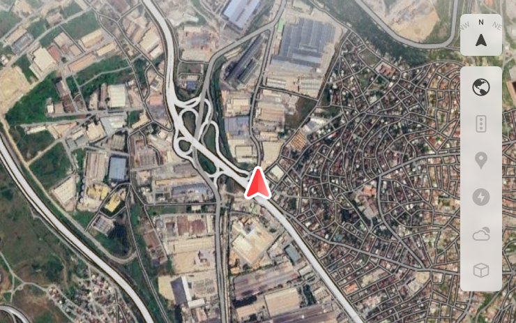Tesla Satellite View feature in update 2025.38.3.1