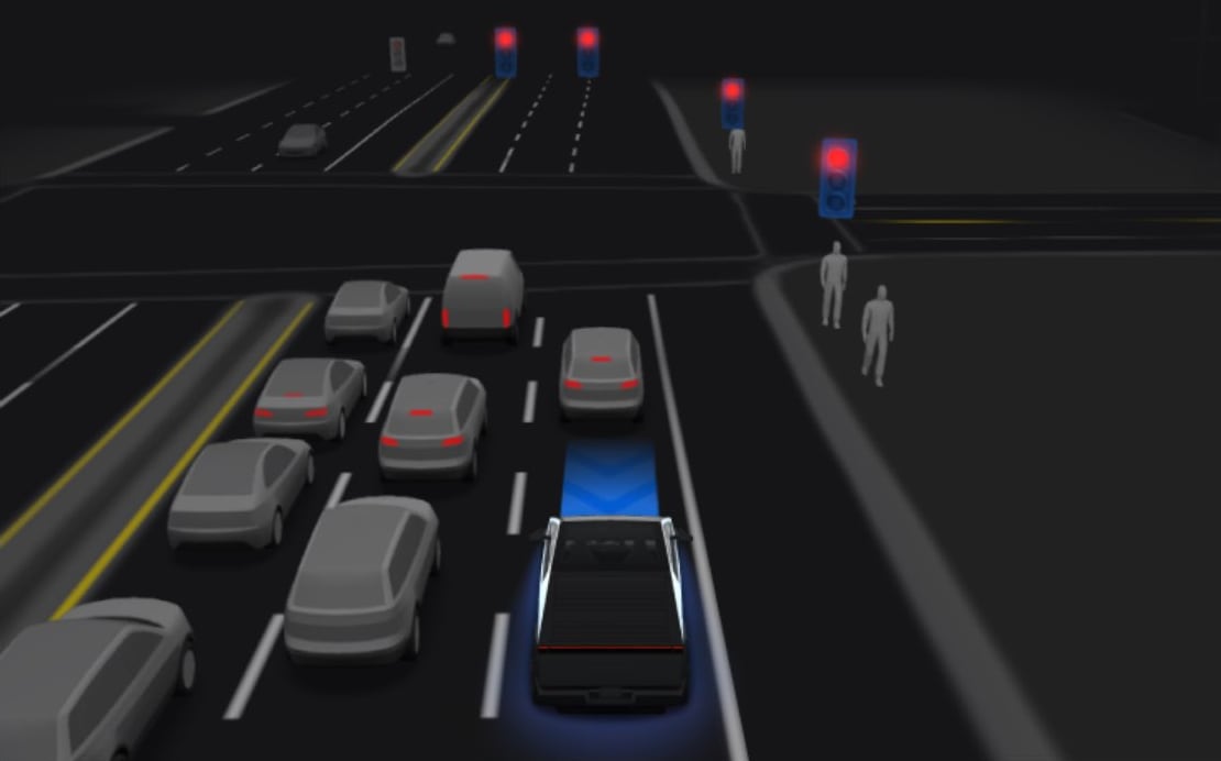 Tesla Full Self-Driving (Supervised) feature in update 2025.38.8.5