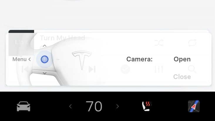 Tesla Card Transparency feature in update 2025.8.3