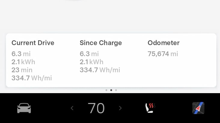 Tesla Trips & Odometer feature in update 2025.8.3