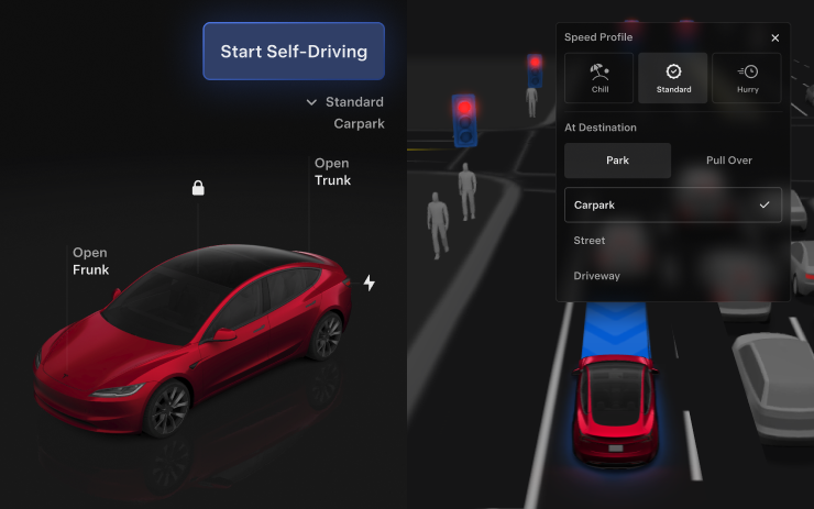 Tesla UI Improvements feature in update 2026.28.5