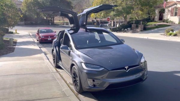 Tesla Model X Light Show and Trans-Siberian Orchestra Easter Egg