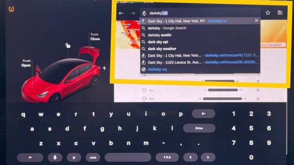 Tesla updates its browser with autocomplete, browsing history and more