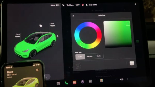 Tesla's Color Colorizer feature [video]