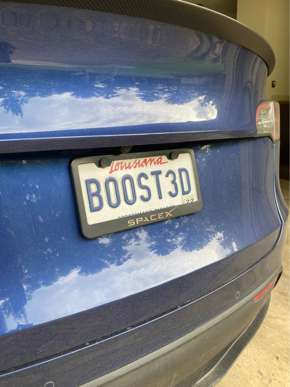 funny Tesla license plate - boost3d