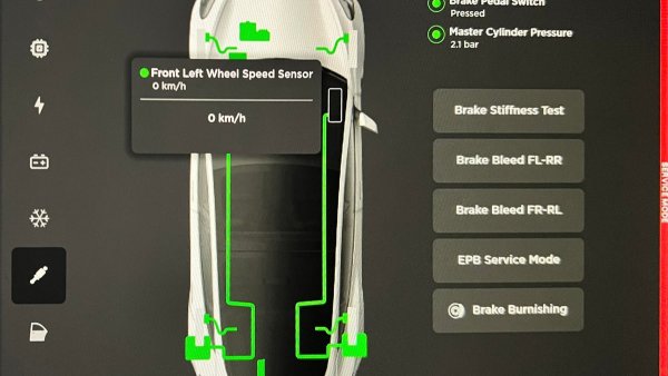 Tesla Adds New Brakes Panel to Service Mode in 2023.38 Update