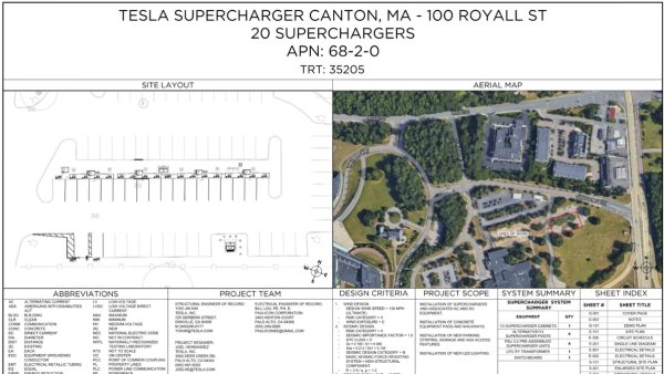 New England's Largest Tesla Supercharger Will Have "CyberCanopy," Solar and WiFi