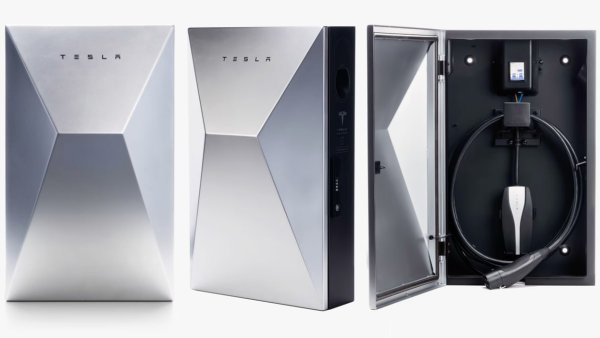 Tesla Reveals Its Cybertruck-Inspired Car Charger