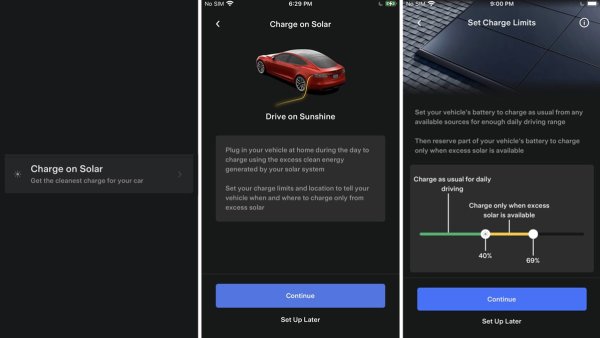 First Look at Tesla's 'Drive on Sunshine' Feature That Will Charge Your Tesla With Excess Solar Energy
