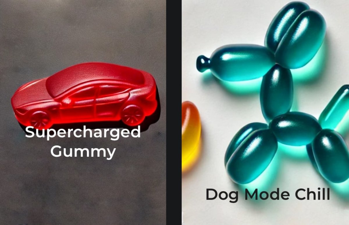 AI-generated image of what Tesla gummy candy could look like