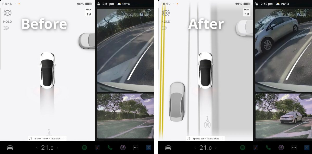 Tesla Improved Visualizations feature in update 2025.32