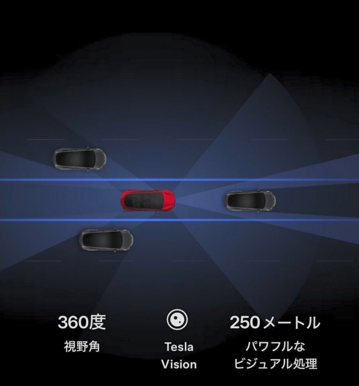 The new bumper camera is highlighted in Tesla Japan's page on the Model 3.