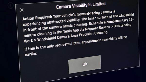 Tesla Now Offers Free Precision Camera Cleaning Via New Vehicle Alert