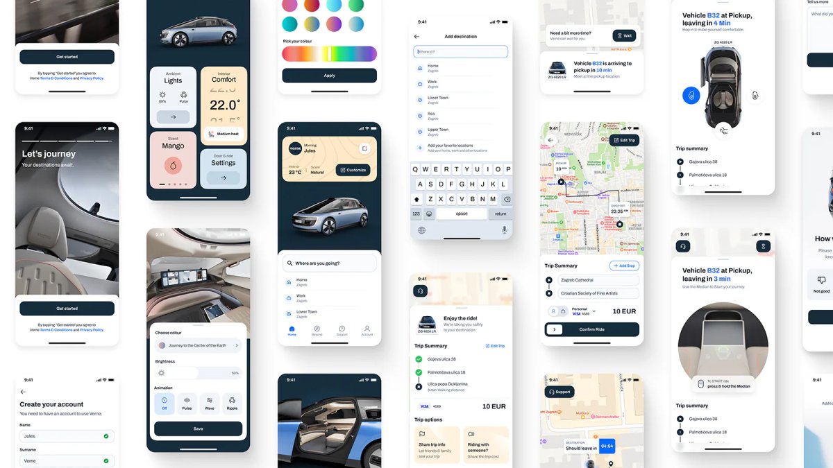 The Rimac robotaxi app