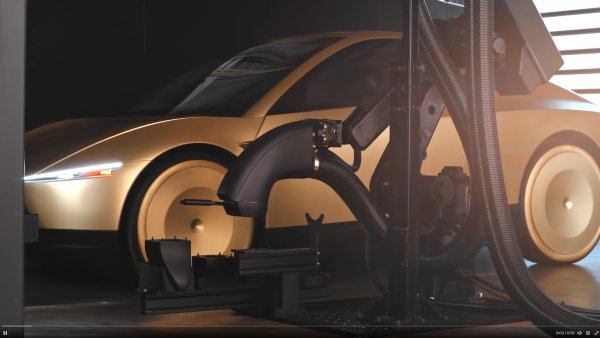 Tesla Robotaxi Hubs Start Installing Car Cleaning Robots