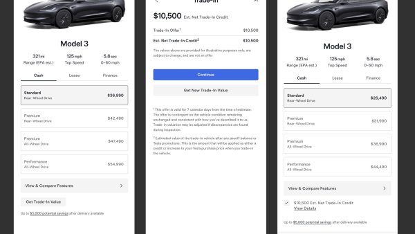 Tesla Is Introducing Instant Trade-In Estimates to the Design Studio