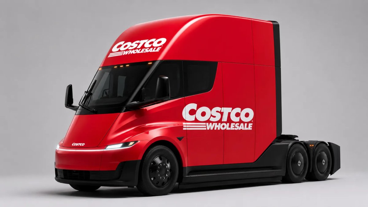 What a Tesla Semi with Costco branding could look like.