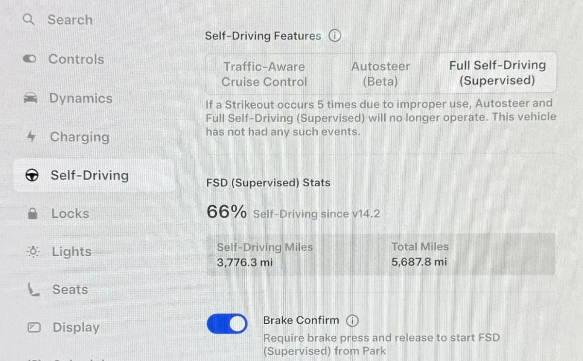 Tesla Autopilot Name Changes feature in update 2026.2.9.8