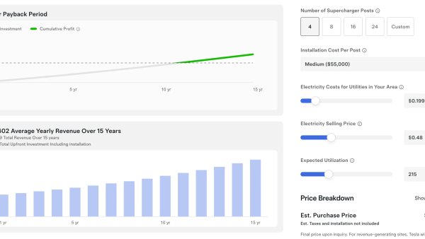Tesla Launches Supercharger for Businesses Calculator: Reveals Payback Period & Tesla's Cut