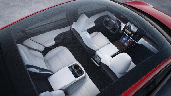 Tesla Patents Perforated Glass Roof with Active HVAC and Acoustic Tuning