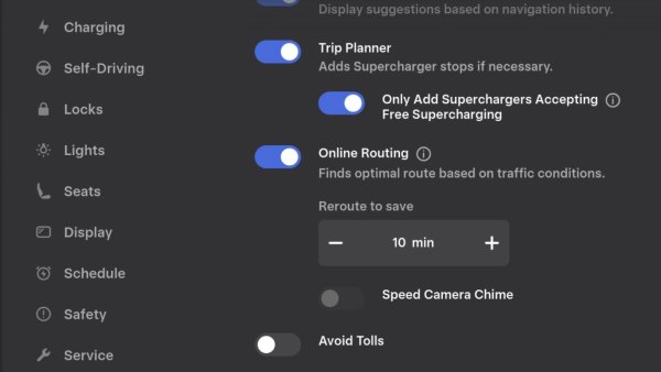 Tesla to Let Drivers Hide Third-Party Superchargers in Trip Planner