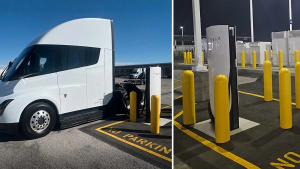 First Tesla Semi Charging Station Opens to the Public