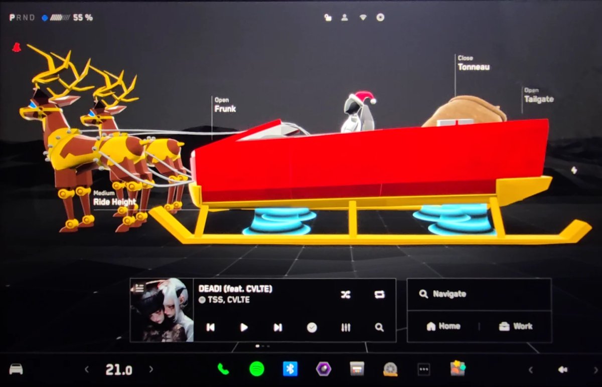 Tesla's Santa Mode on the Cybertruck