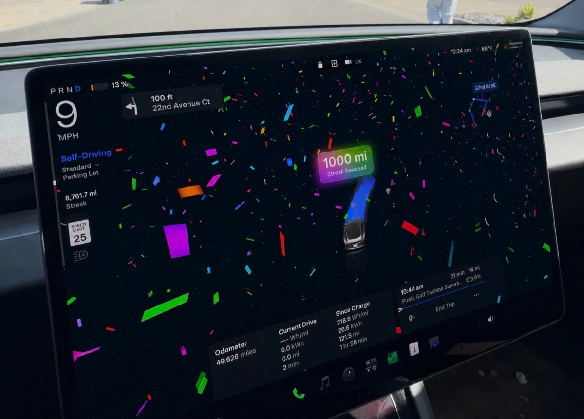 Tesla FSD Streaks feature in update 2026.14.6.10