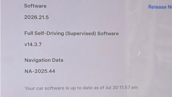 Unreleased Tesla FSD V14.3.7 Found in Tesla Vehicle