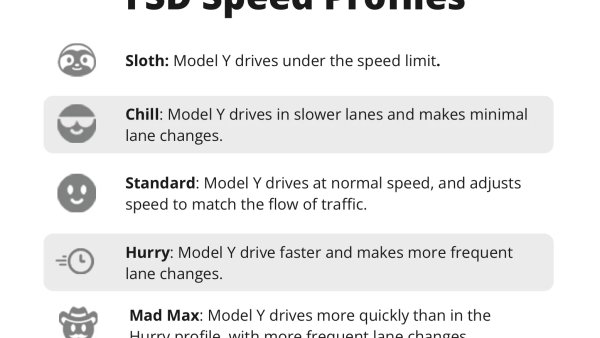 Tesla Defines FSD Speed Profiles, Changes Default to 'Sloth'