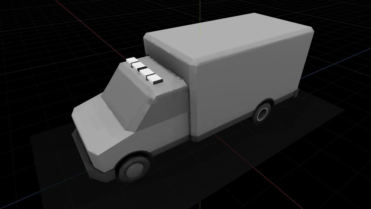 Tesla's new 3D model of an ambulance
