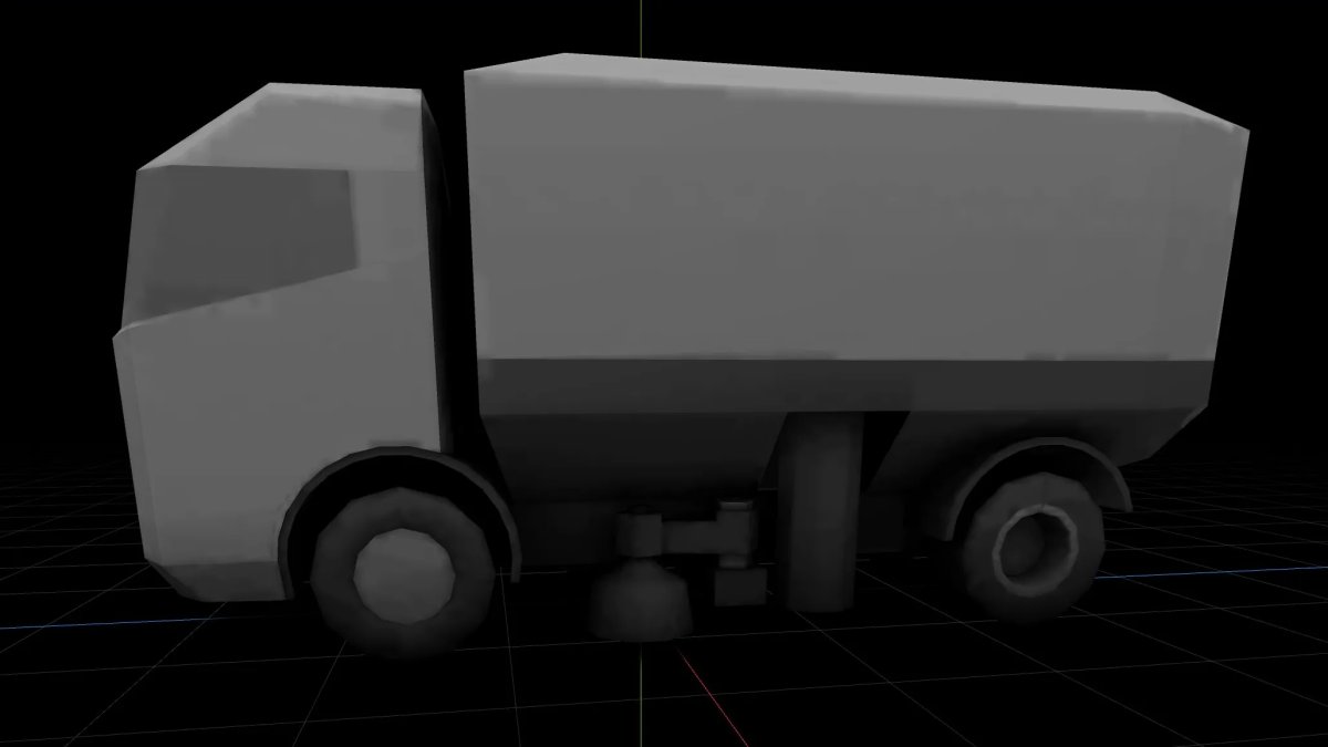 FSD 3D model for a street sweeper