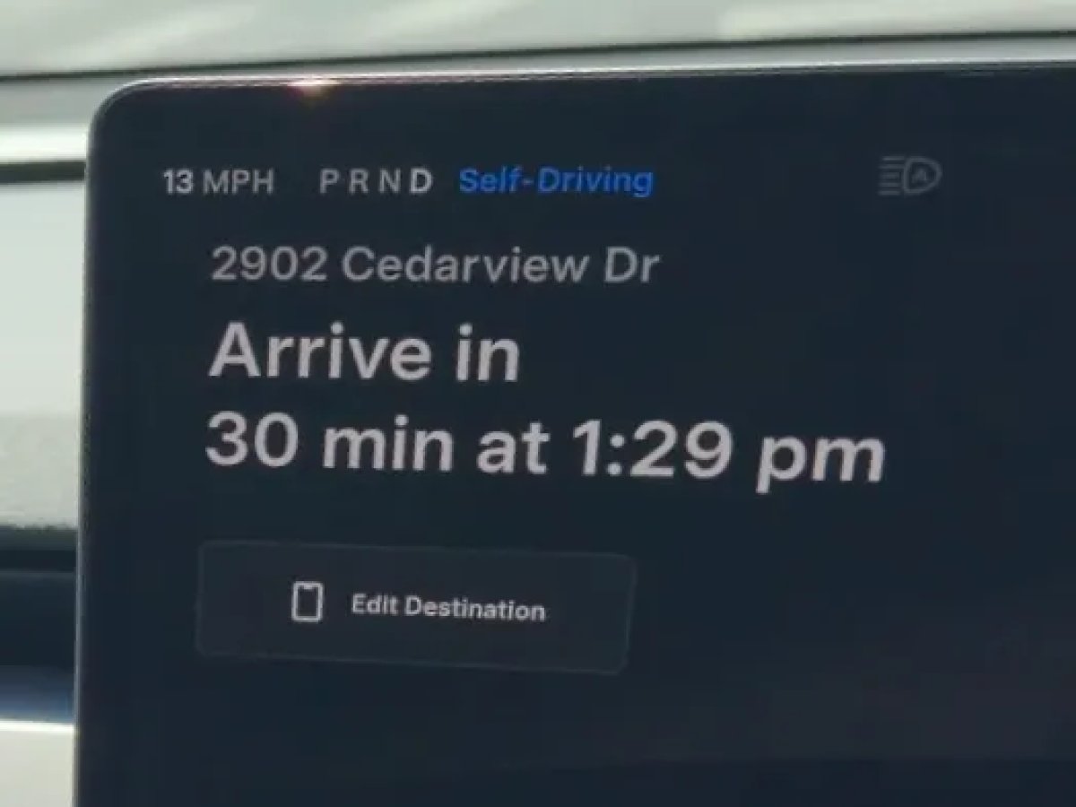 Tesla Edit Destination Notification feature in update 26.3.0