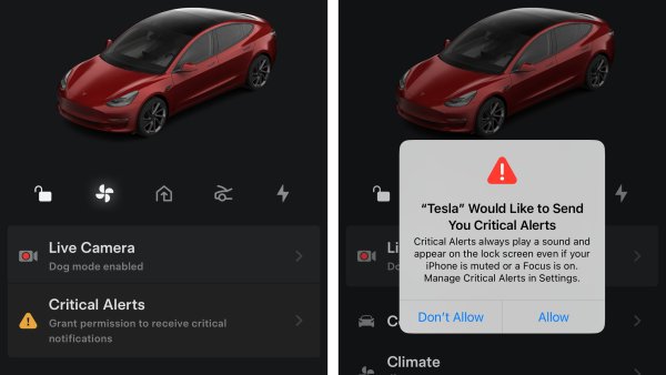 Tesla Adds 'Critical Alerts' to App That Bypass Mute Switch For Emergencies