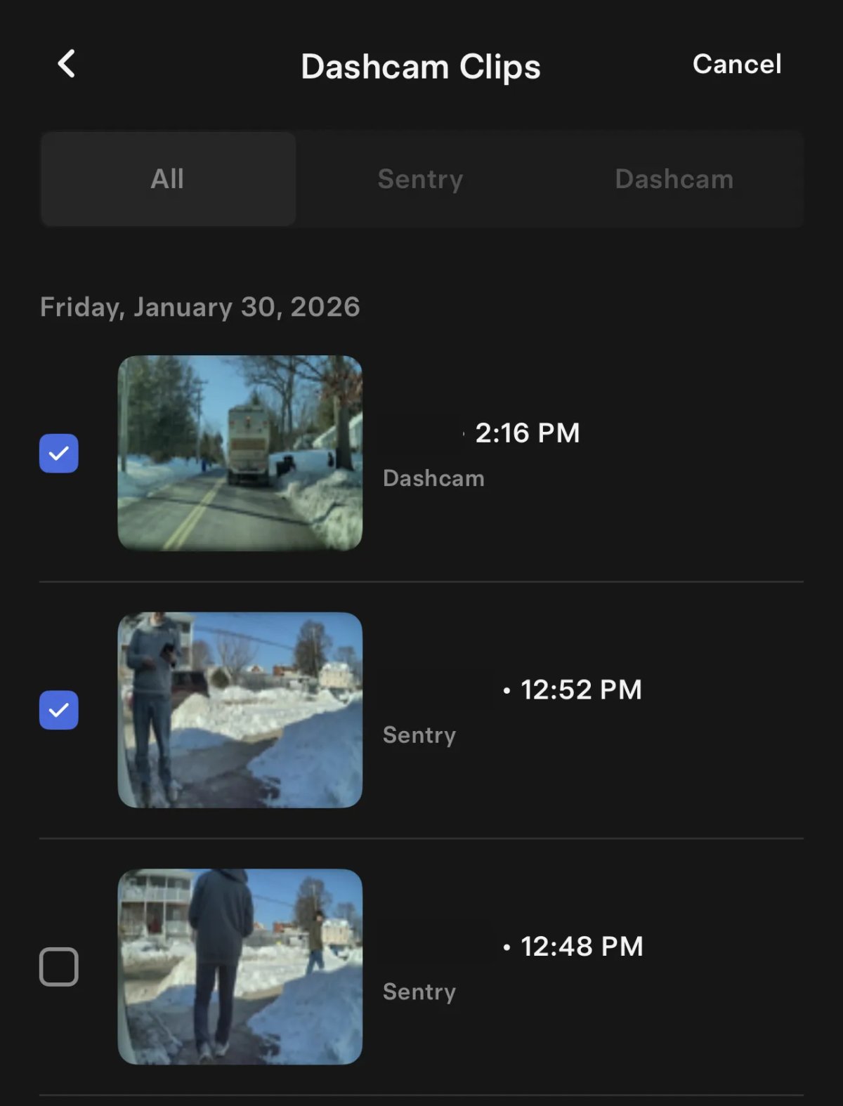 Tesla Dashcam Viewer — Multi-Delete feature in update 4.53.5