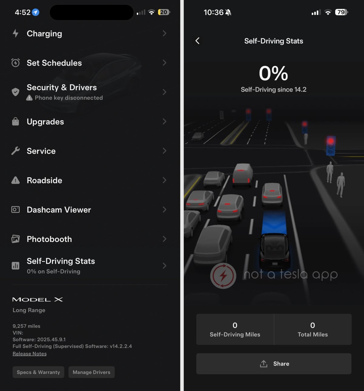 Tesla FSD Stats feature in update 4.54.0