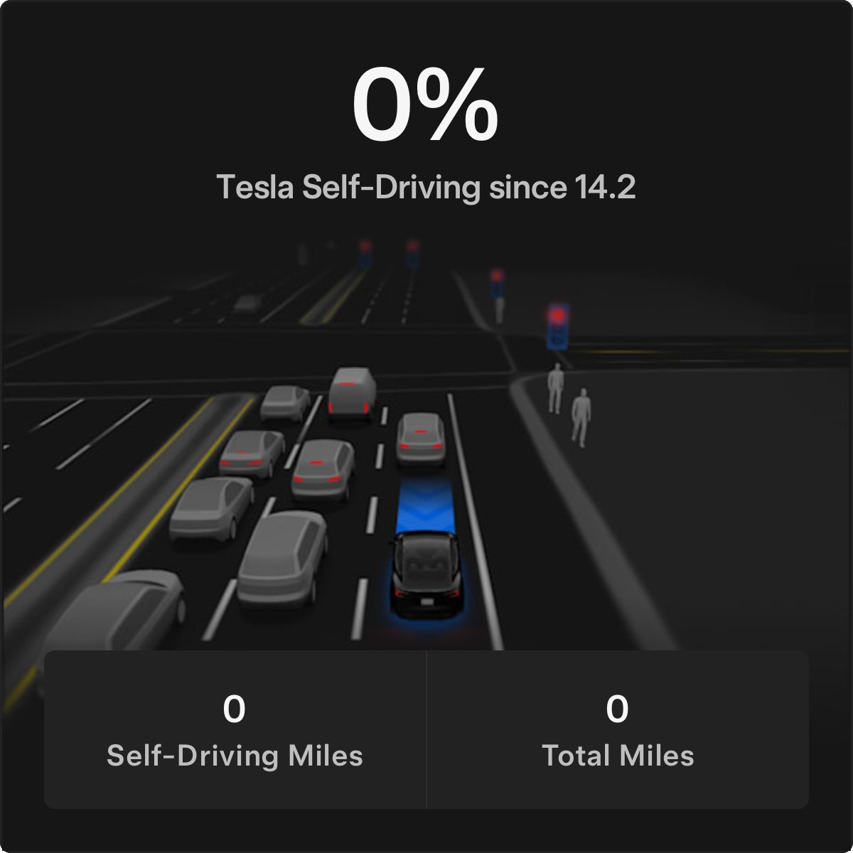 Tesla Self-Driving Stats feature in update 4.54.5