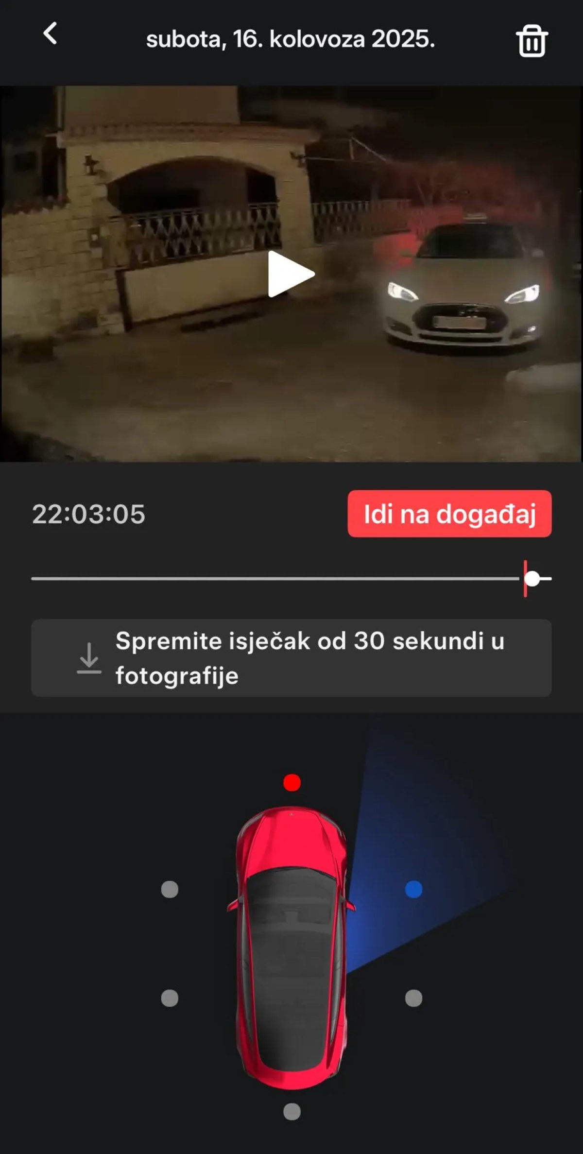Tesla B-Pillar Dashcam Viewer Support feature in update 4.48.0