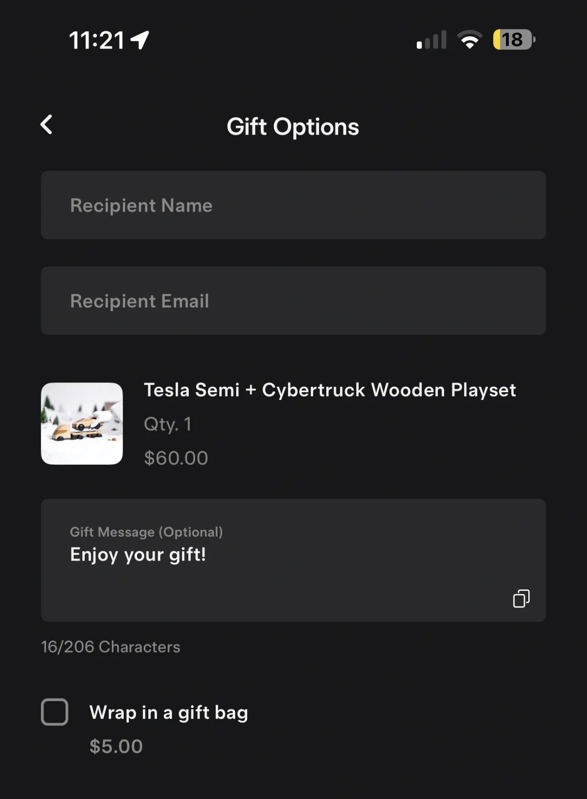 Tesla Gift Shop Items feature in update 4.51.0