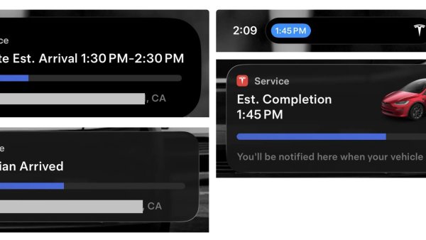 Tesla Adds a Live Activity for Tesla Service