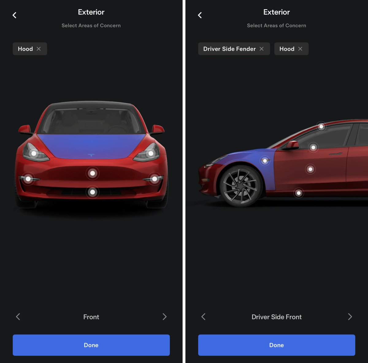 Tesla Updated Service feature in update 4.55.0