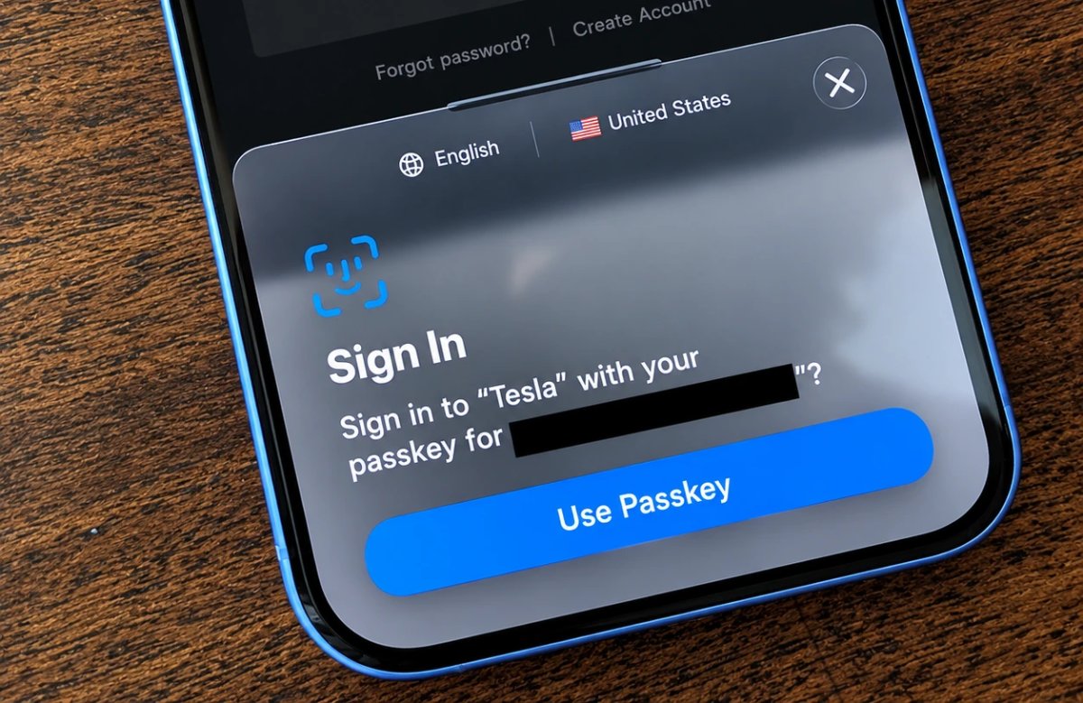 Tesla Passkey Support feature in update 4.60.0