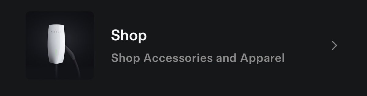 Tesla Tesla Shop Menu Button feature in update 4.47.5