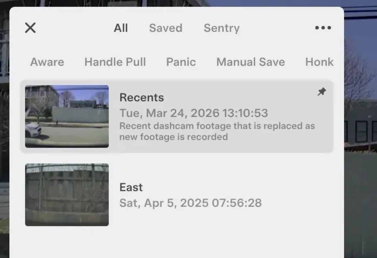 Tesla Dashcam Viewer Improvements feature in update 2026.8.6.1