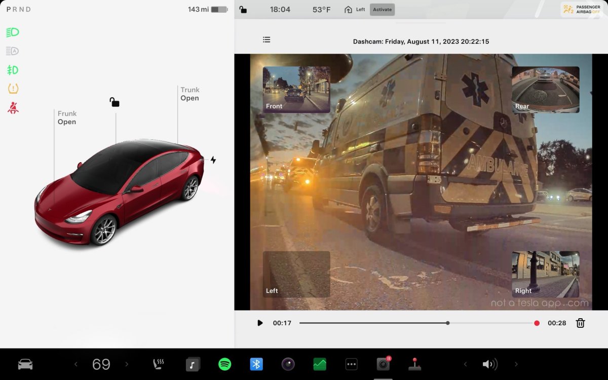 Tesla's Dashcam viewer is now much faster