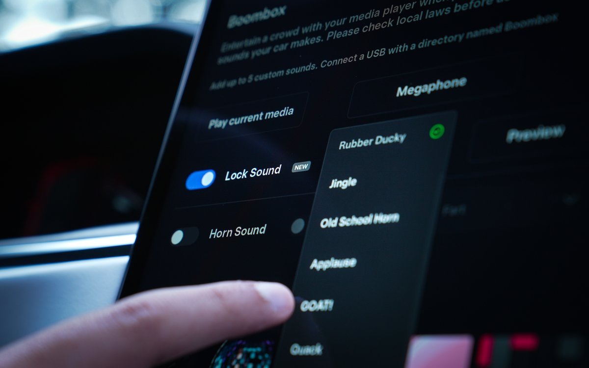 Soon you'll be able to choose a custom locking sound for your car