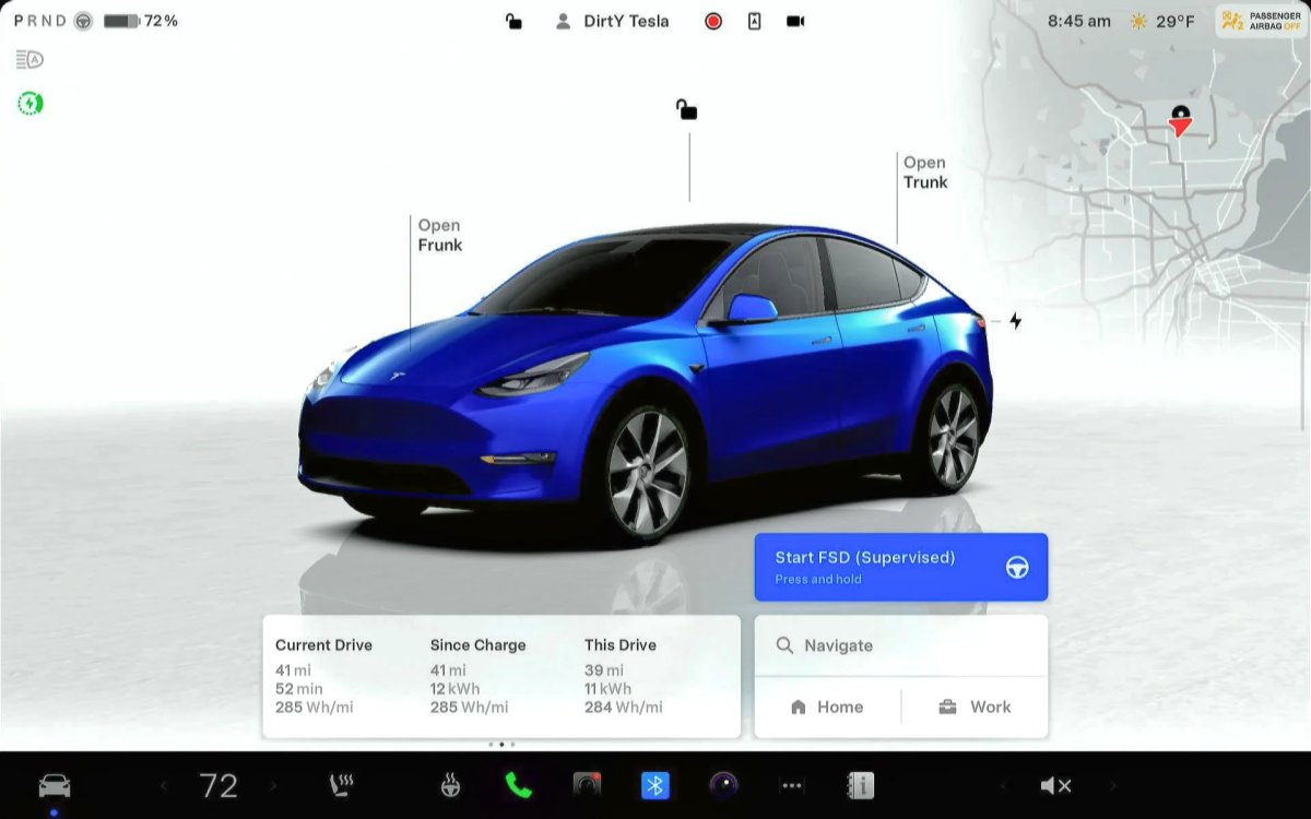 Tesla PIN to Drive Supports Start FSD From Park feature in update 2025.32